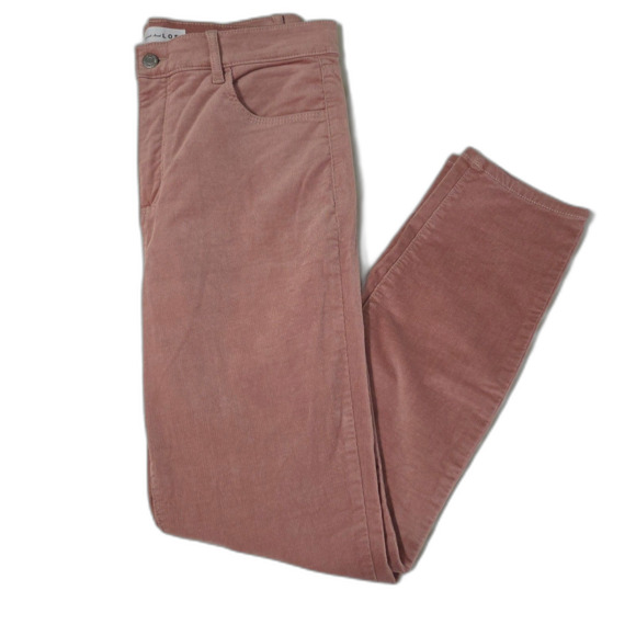 LOFT Soft Dusty Rose Corduroy Slim Pant - Size 10 / 30 - Picture 1 of 11